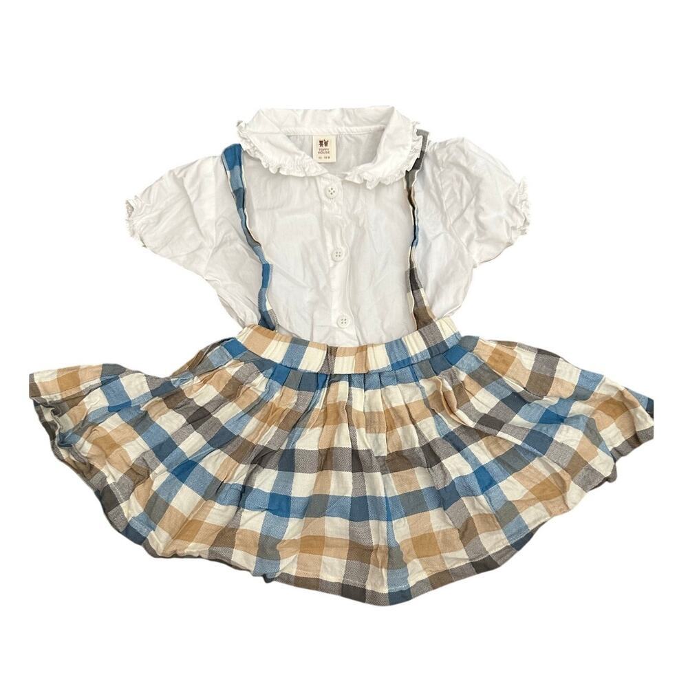 Toffy House Baby Multicolor Plaid Print Dress Size 12-18 Months